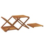 vidaXL Raft pliabil cu 3 niveluri, maro, 43x31x63 cm lemn masiv acacia