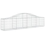 vidaXL Coș gabion arcuit, 200x30x40/60 cm, fier galvanizat
