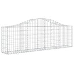 vidaXL Coș gabion arcuit 200x30x60/80 cm fier galvanizat vidaXL Coș gabion arcuit 200x30x60/80 cm fier galvanizat