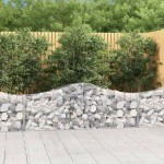 vidaXL Coș gabion arcuit 200x30x60/80 cm fier galvanizat vidaXL Coș gabion arcuit 200x30x60/80 cm fier galvanizat