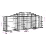 vidaXL Coș gabion arcuit 200x30x60/80 cm fier galvanizat vidaXL Coș gabion arcuit 200x30x60/80 cm fier galvanizat