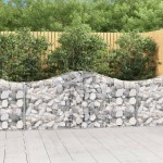 vidaXL Coș gabion arcuit 200x30x80/100 cm fier galvanizat vidaXL Coș gabion arcuit 200x30x80/100 cm fier galvanizat