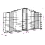 vidaXL Coș gabion arcuit 200x30x80/100 cm fier galvanizat vidaXL Coș gabion arcuit 200x30x80/100 cm fier galvanizat