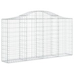 vidaXL Coș gabion arcuit 200x30x100/120 cm fier galvanizat vidaXL Coș gabion arcuit 200x30x100/120 cm fier galvanizat