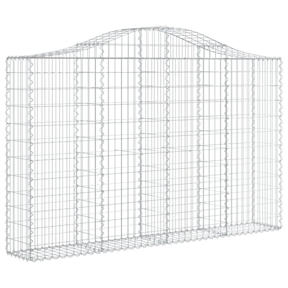 vidaXL Coș gabion arcuit 200x30x120/140 cm fier galvanizat