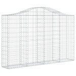 vidaXL Coș gabion arcuit 200x30x120/140 cm fier galvanizat vidaXL Coș gabion arcuit 200x30x120/140 cm fier galvanizat