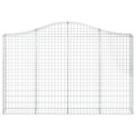 vidaXL Coș gabion arcuit 200x30x120/140 cm fier galvanizat vidaXL Coș gabion arcuit 200x30x120/140 cm fier galvanizat