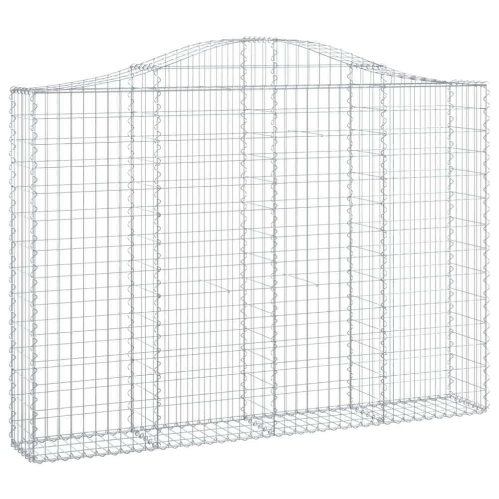 vidaXL Coș gabion arcuit 200x30x140/160 cm fier galvanizat