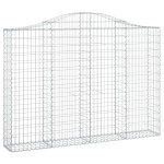 vidaXL Coș gabion arcuit 200x30x140/160 cm fier galvanizat vidaXL Coș gabion arcuit 200x30x140/160 cm fier galvanizat
