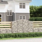 vidaXL Coș gabion arcuit 200x30x140/160 cm fier galvanizat vidaXL Coș gabion arcuit 200x30x140/160 cm fier galvanizat