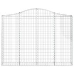 vidaXL Coș gabion arcuit 200x30x140/160 cm fier galvanizat vidaXL Coș gabion arcuit 200x30x140/160 cm fier galvanizat