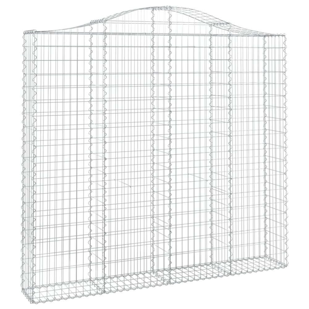 vidaXL Coș gabion arcuit, 200x30x180/200cm, fier galvanizat