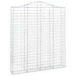 vidaXL Coș gabion arcuit, 200x30x220/240, fier galvanizat