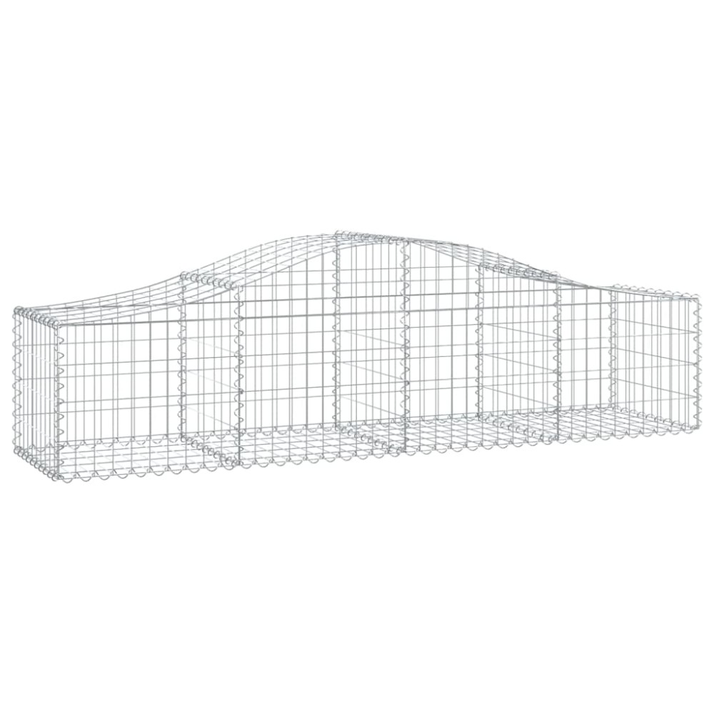 vidaXL Coș gabion arcuit, 200x50x40/60 cm, fier galvanizat