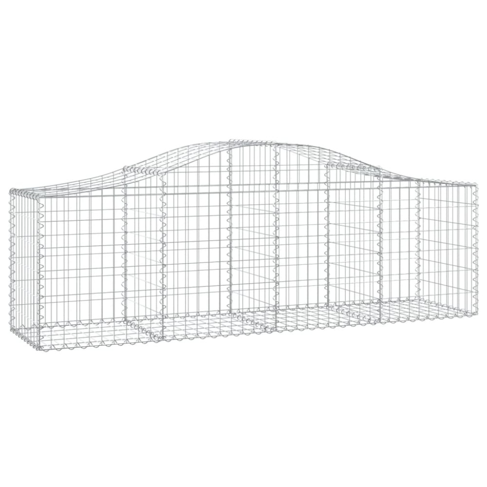 vidaXL Coș gabion arcuit 200x50x60/80 cm fier galvanizat
