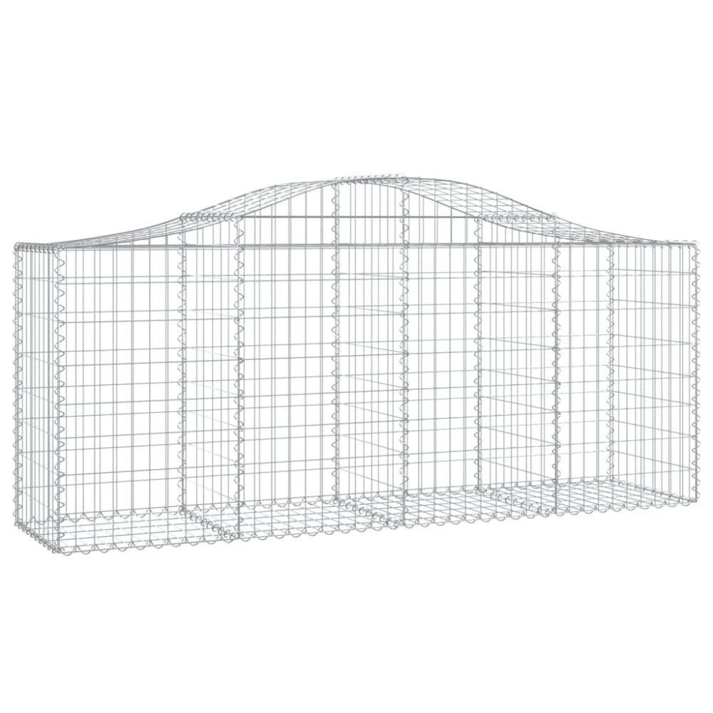 vidaXL Coș gabion arcuit 200x50x80/100 cm fier galvanizat