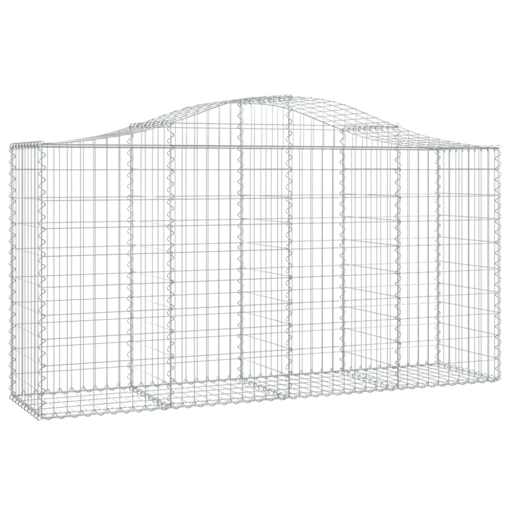 vidaXL Coș gabion arcuit 200x50x100/120 cm fier galvanizat