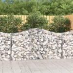 vidaXL Coș gabion arcuit 200x50x100/120 cm fier galvanizat vidaXL Coș gabion arcuit 200x50x100/120 cm fier galvanizat