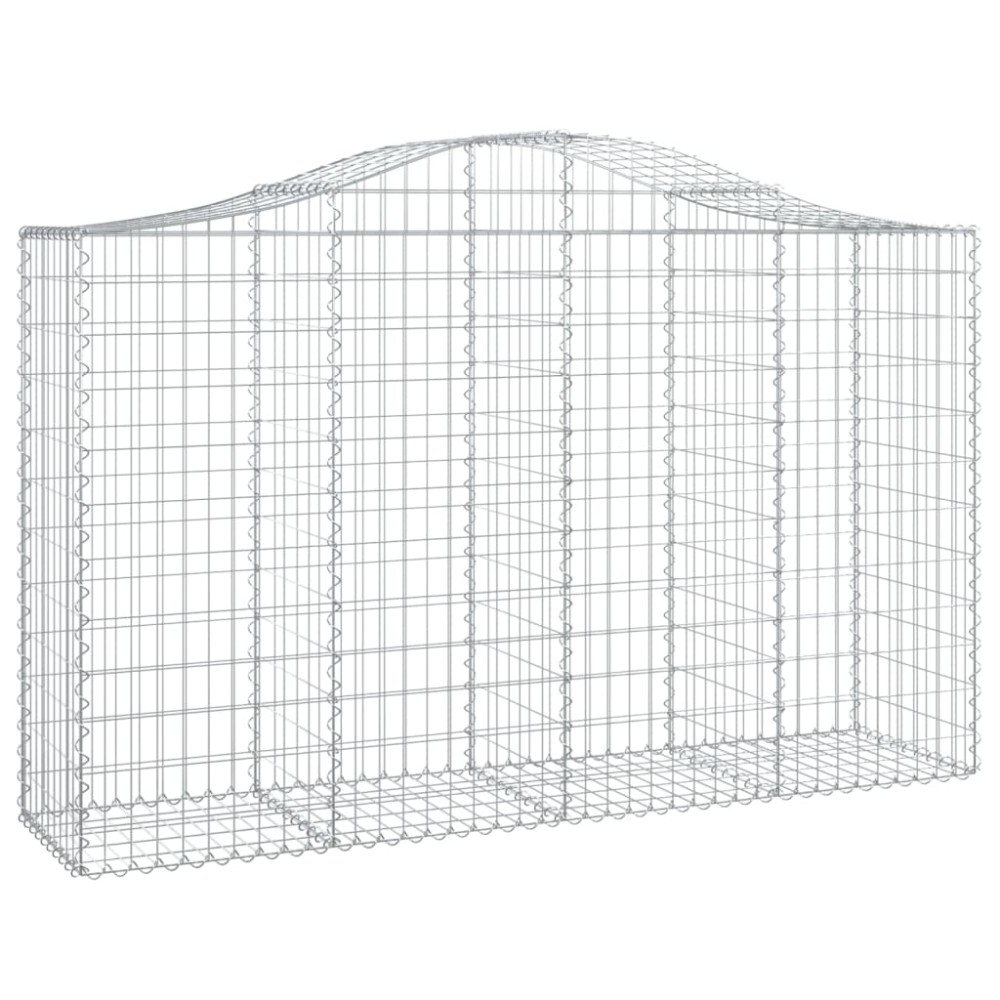 vidaXL Coș gabion arcuit 200x50x120/140 cm fier galvanizat