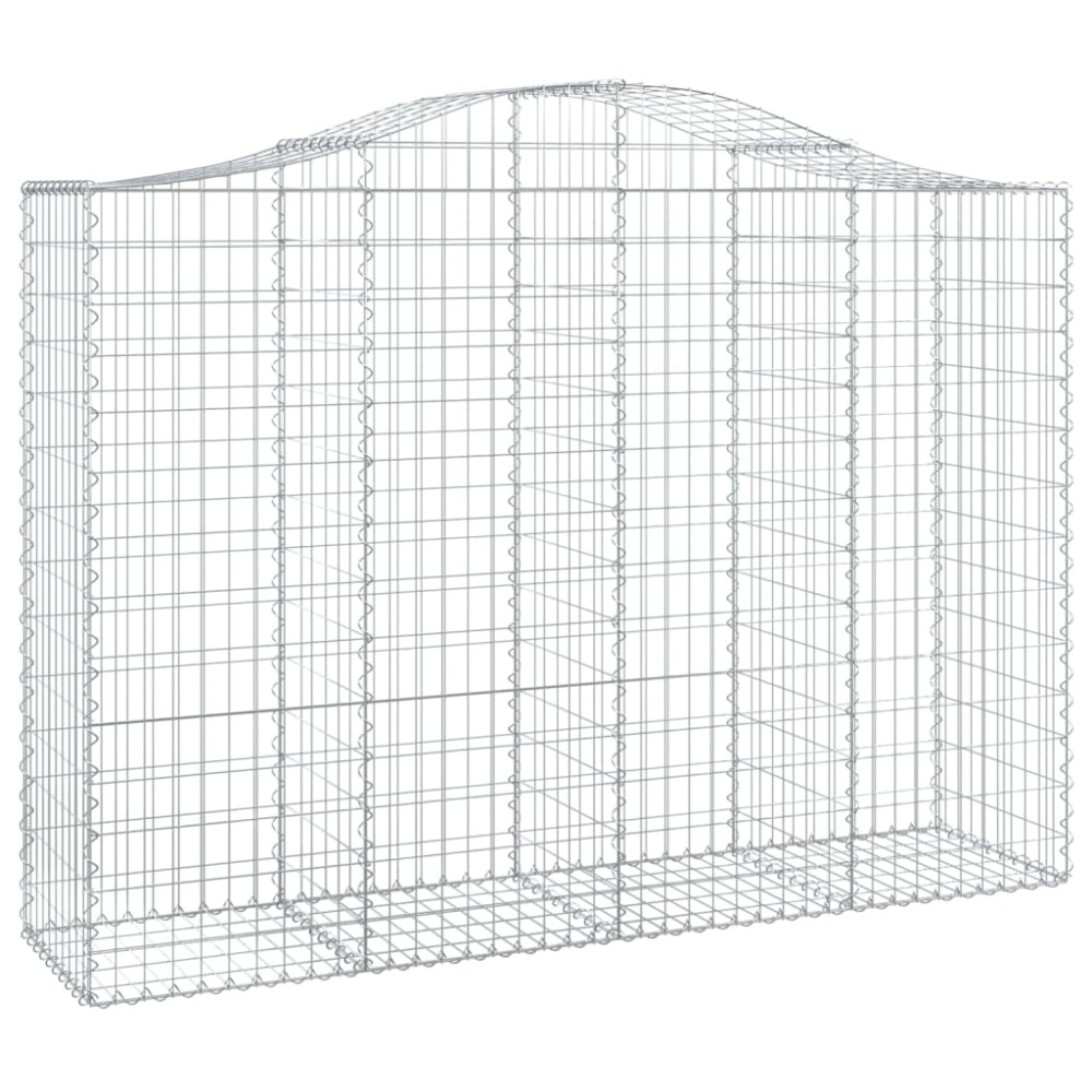 vidaXL Coș gabion arcuit, 200x50x140/160 cm, fier galvanizat