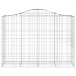 vidaXL Coș gabion arcuit, 200x50x140/160 cm, fier galvanizat vidaXL Coș gabion arcuit, 200x50x140/160 cm, fier galvanizat