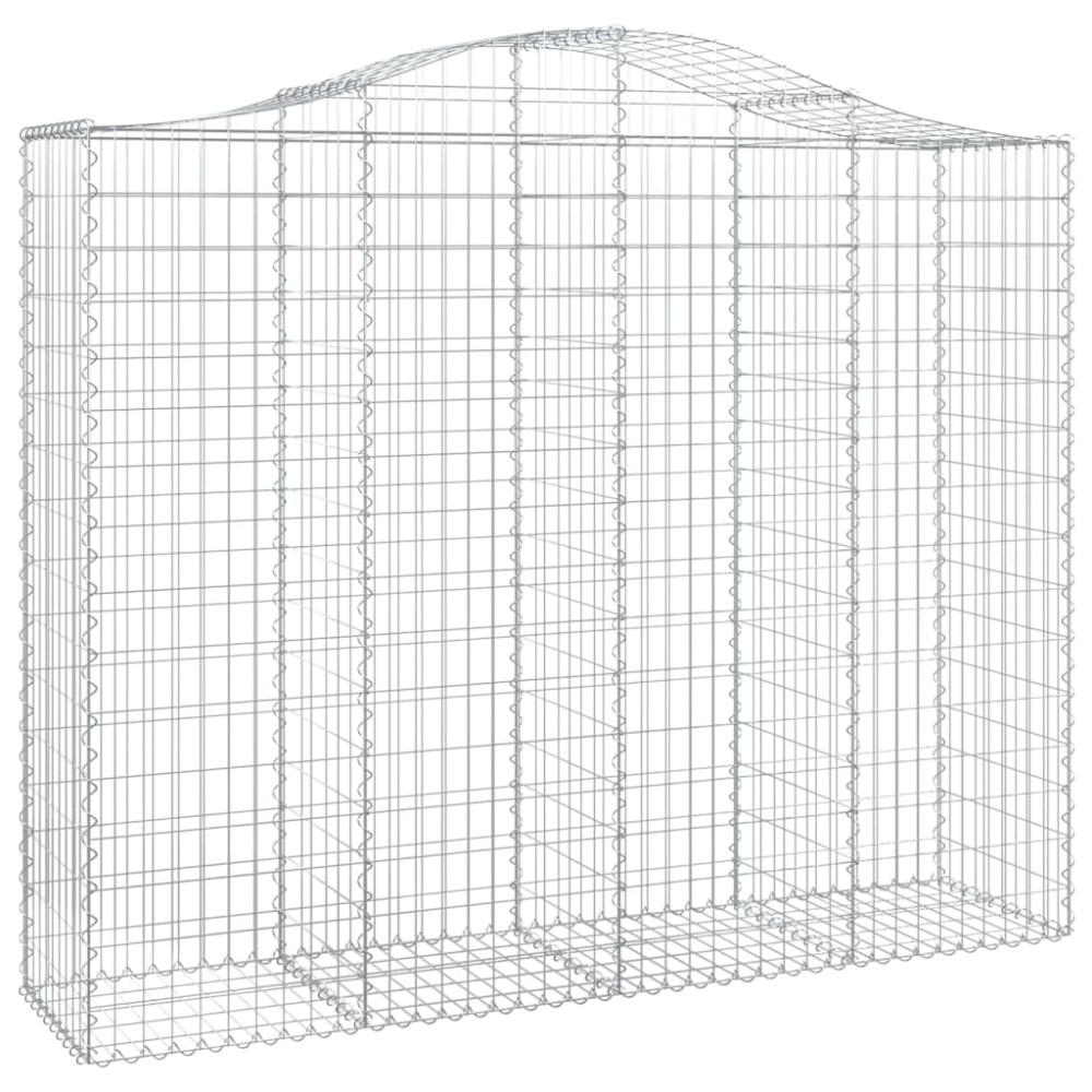 vidaXL Coș gabion arcuit, 200x50x160/180 cm, fier galvanizat