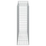 vidaXL Coș gabion arcuit, 200x50x160/180 cm, fier galvanizat