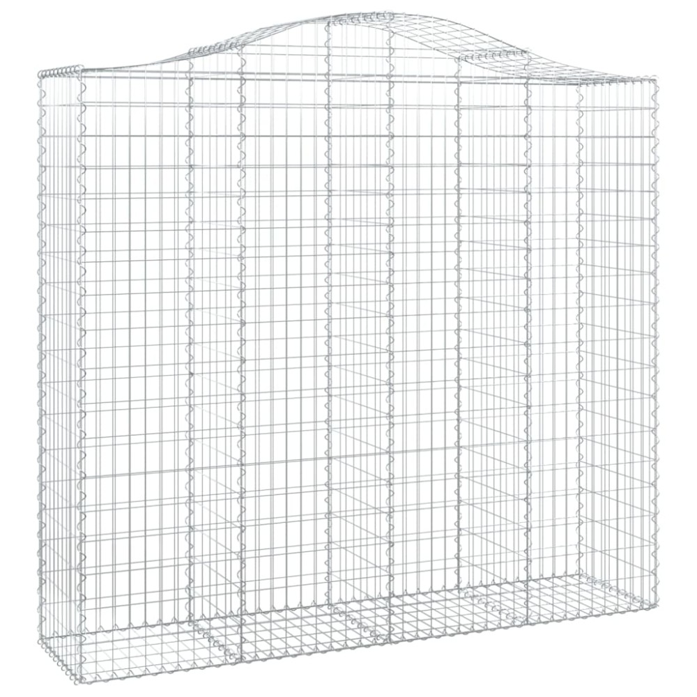 vidaXL Coș gabion arcuit, 200x50x180/200 cm, fier galvanizat