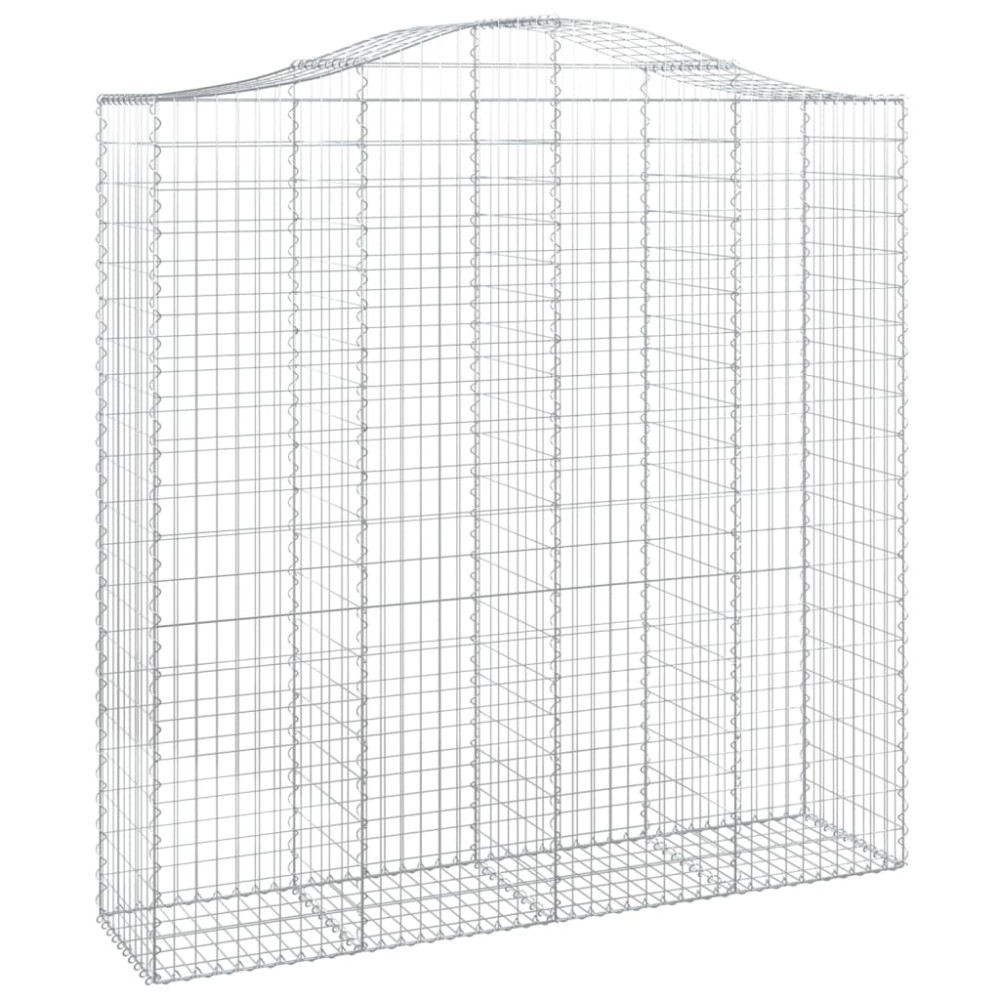 vidaXL Coș gabion arcuit 200x50x200/220 cm fier galvanizat