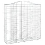 vidaXL Coș gabion arcuit 200x50x200/220 cm fier galvanizat vidaXL Coș gabion arcuit 200x50x200/220 cm fier galvanizat