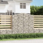 vidaXL Coș gabion arcuit 200x50x200/220 cm fier galvanizat vidaXL Coș gabion arcuit 200x50x200/220 cm fier galvanizat