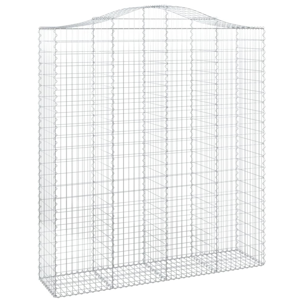 vidaXL Coș gabion arcuit, 200x50x220/240 cm, fier galvanizat