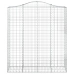vidaXL Coș gabion arcuit, 200x50x220/240 cm, fier galvanizat