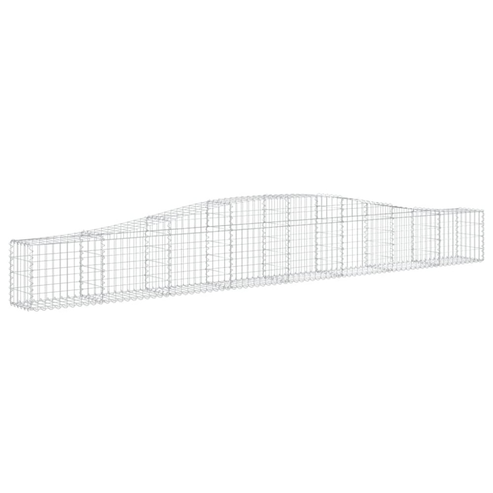 vidaXL Coș gabion arcuit 400x30x40/60 cm fier galvanizat