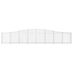 vidaXL Coș gabion arcuit 400x30x60/80 cm fier galvanizat