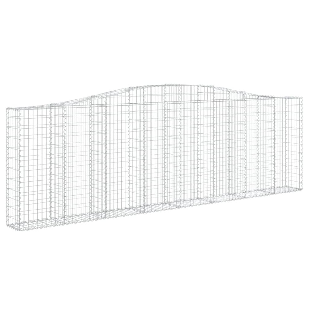 vidaXL Coș gabion arcuit 400x30x120/140 cm fier galvanizat