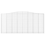 vidaXL Coș gabion arcuit, 400x30x180/200 cm, fier galvanizat