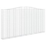vidaXL Coș gabion arcuit 400x30x200/220 cm fier galvanizat