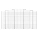 vidaXL Coș gabion arcuit 400x30x200/220 cm fier galvanizat