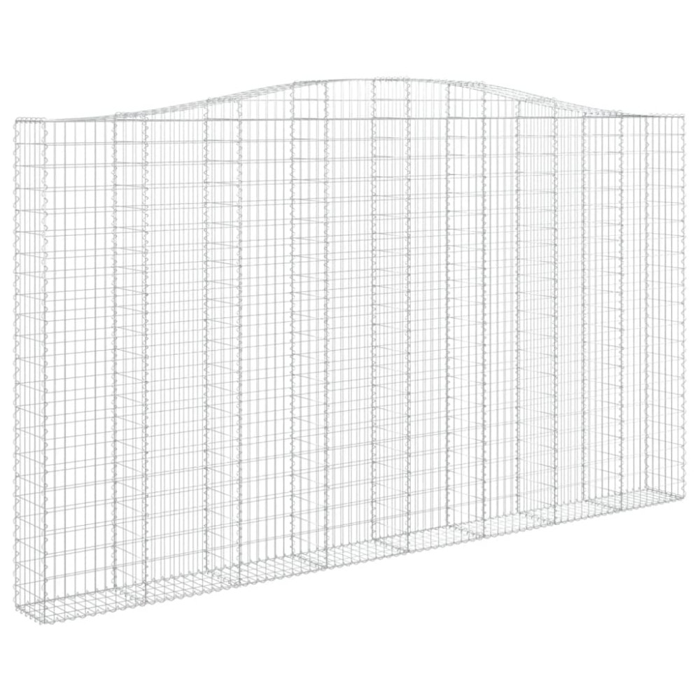 vidaXL Coș gabion arcuit 400x30x220/240 cm fier galvanizat