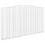vidaXL Coș gabion arcuit 400x30x220/240 cm fier galvanizat