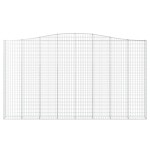 vidaXL Coș gabion arcuit 400x30x220/240 cm fier galvanizat