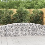 vidaXL Coș gabion arcuit 400x50x60/80 cm fier galvanizat vidaXL Coș gabion arcuit 400x50x60/80 cm fier galvanizat