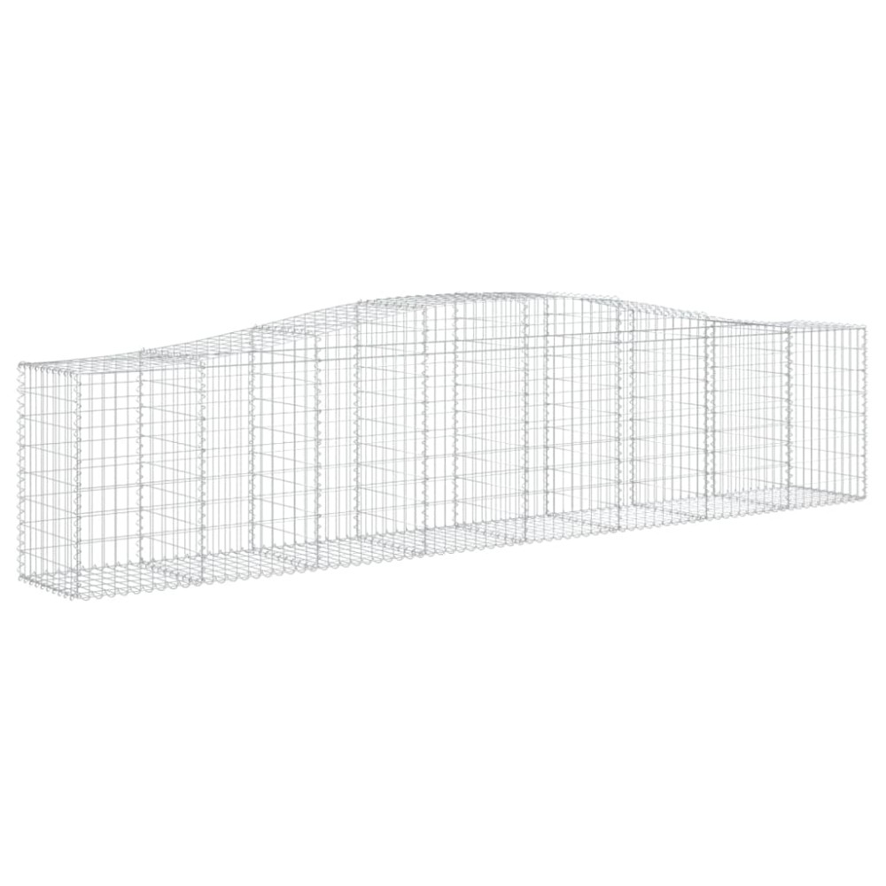 vidaXL Coș gabion arcuit 400x50x80/100 cm fier galvanizat