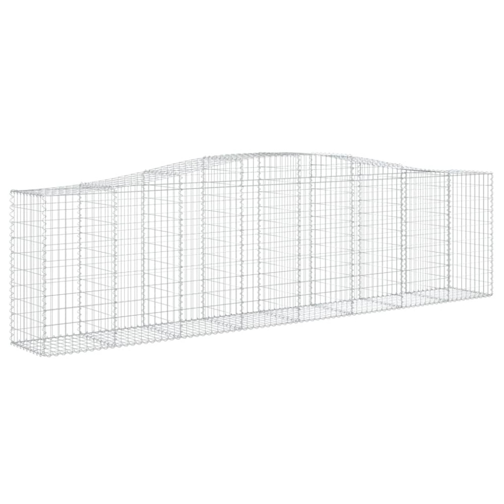 vidaXL Coș gabion arcuit 400x50x100/120 cm fier galvanizat