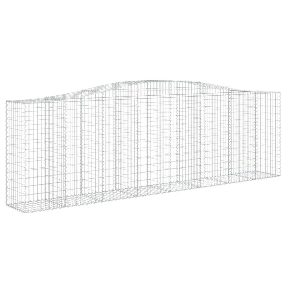 vidaXL Coș gabion arcuit 400x50x120/140 cm fier galvanizat