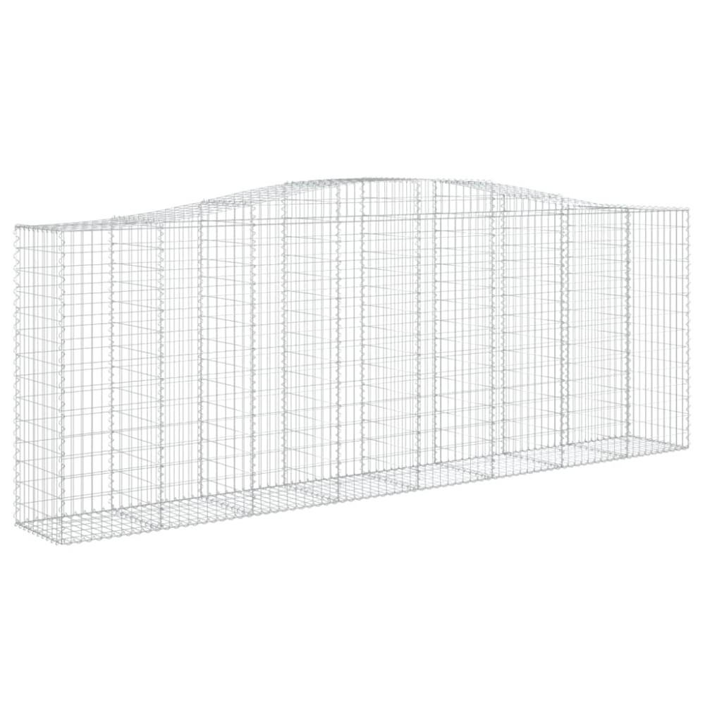 vidaXL Coș gabion arcuit, 400x50x140/160 cm, fier galvanizat