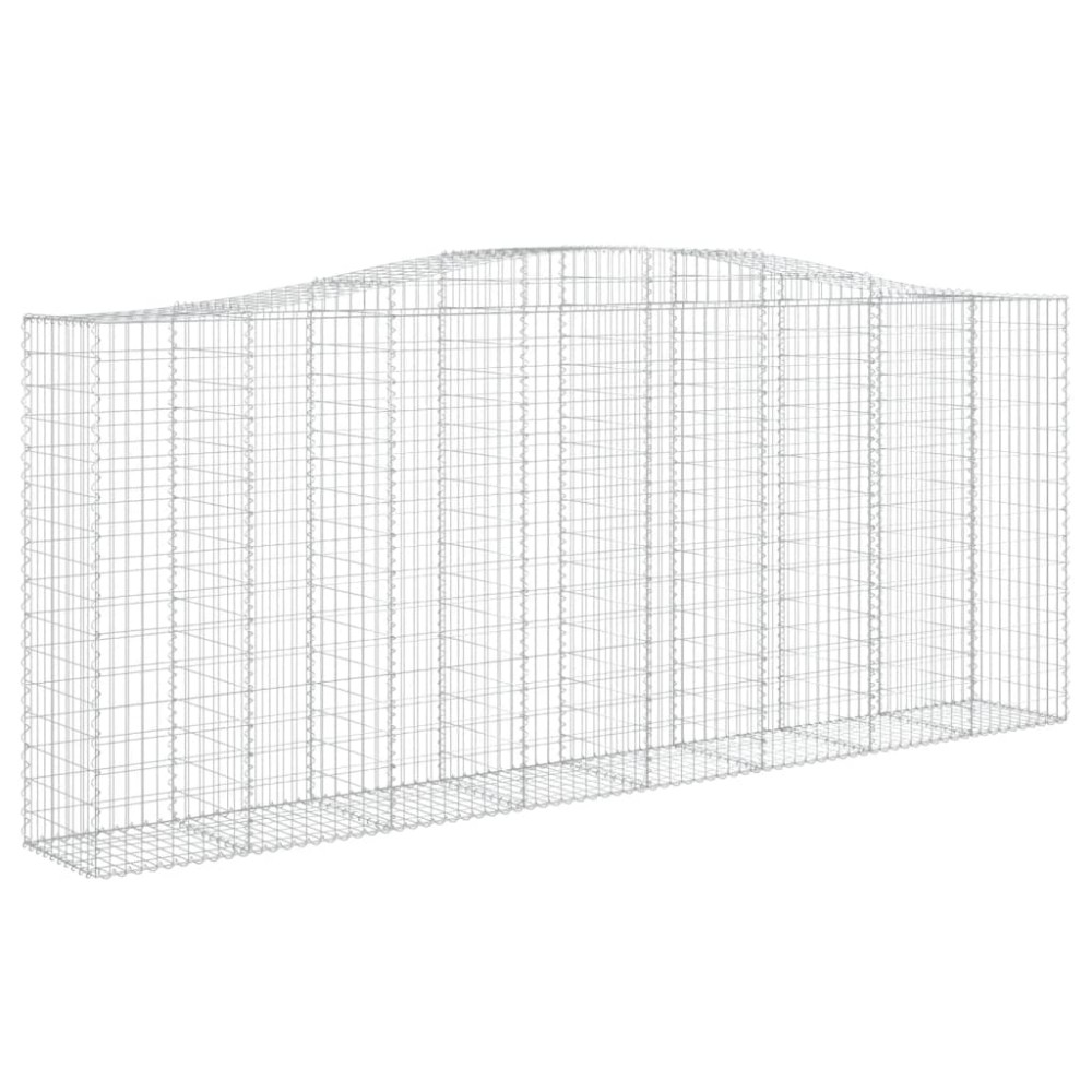 vidaXL Coș gabion arcuit, 400x50x160/180 cm, fier galvanizat