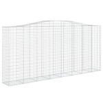 vidaXL Coș gabion arcuit, 400x50x180/200 cm, fier galvanizat