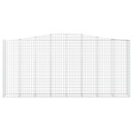 vidaXL Coș gabion arcuit, 400x50x180/200 cm, fier galvanizat